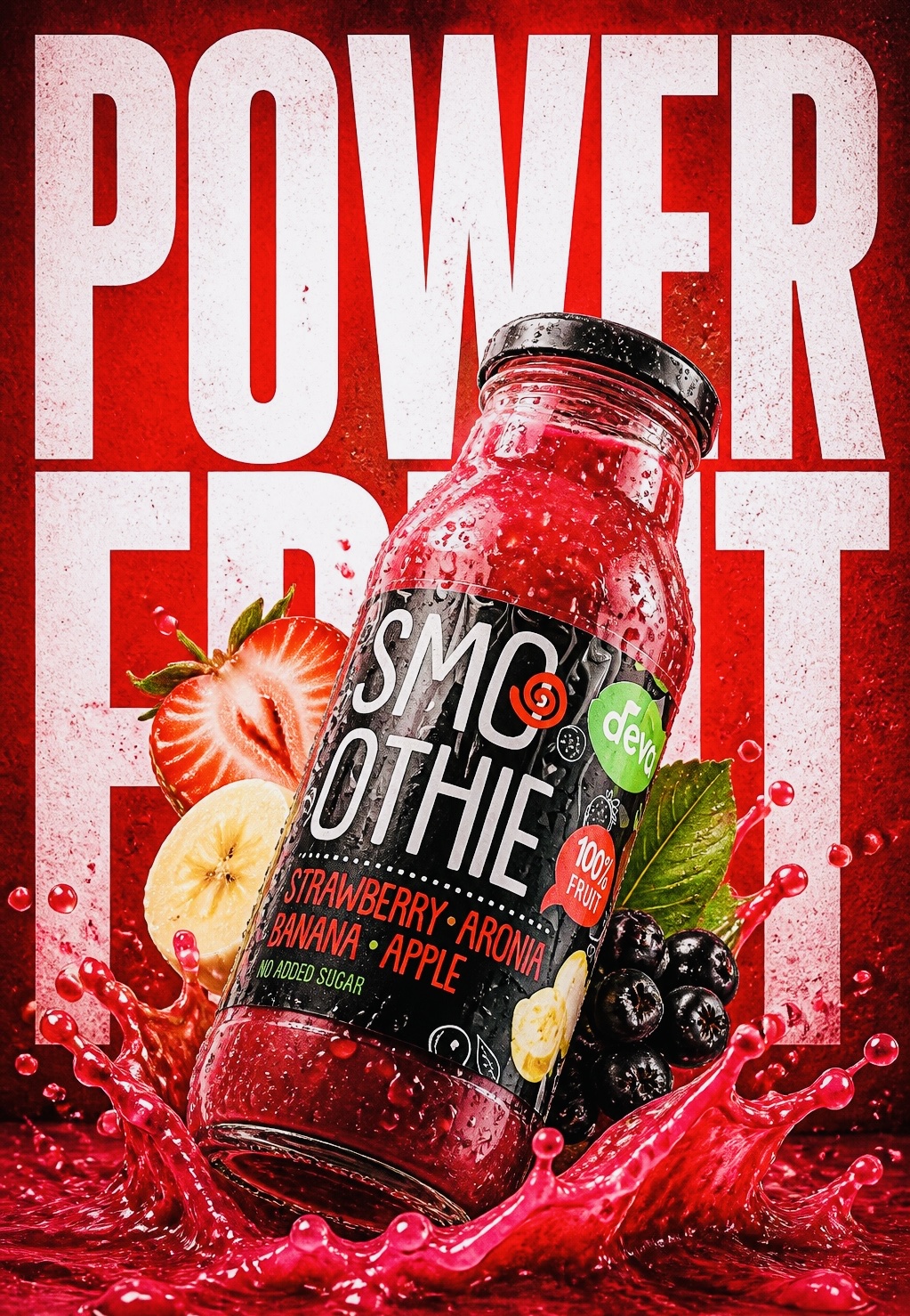Strawberry, Aronia, Banana, Apple