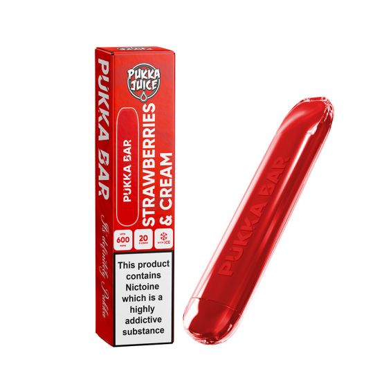 Pukka Bar Strawberry & Cream Disposable Vape