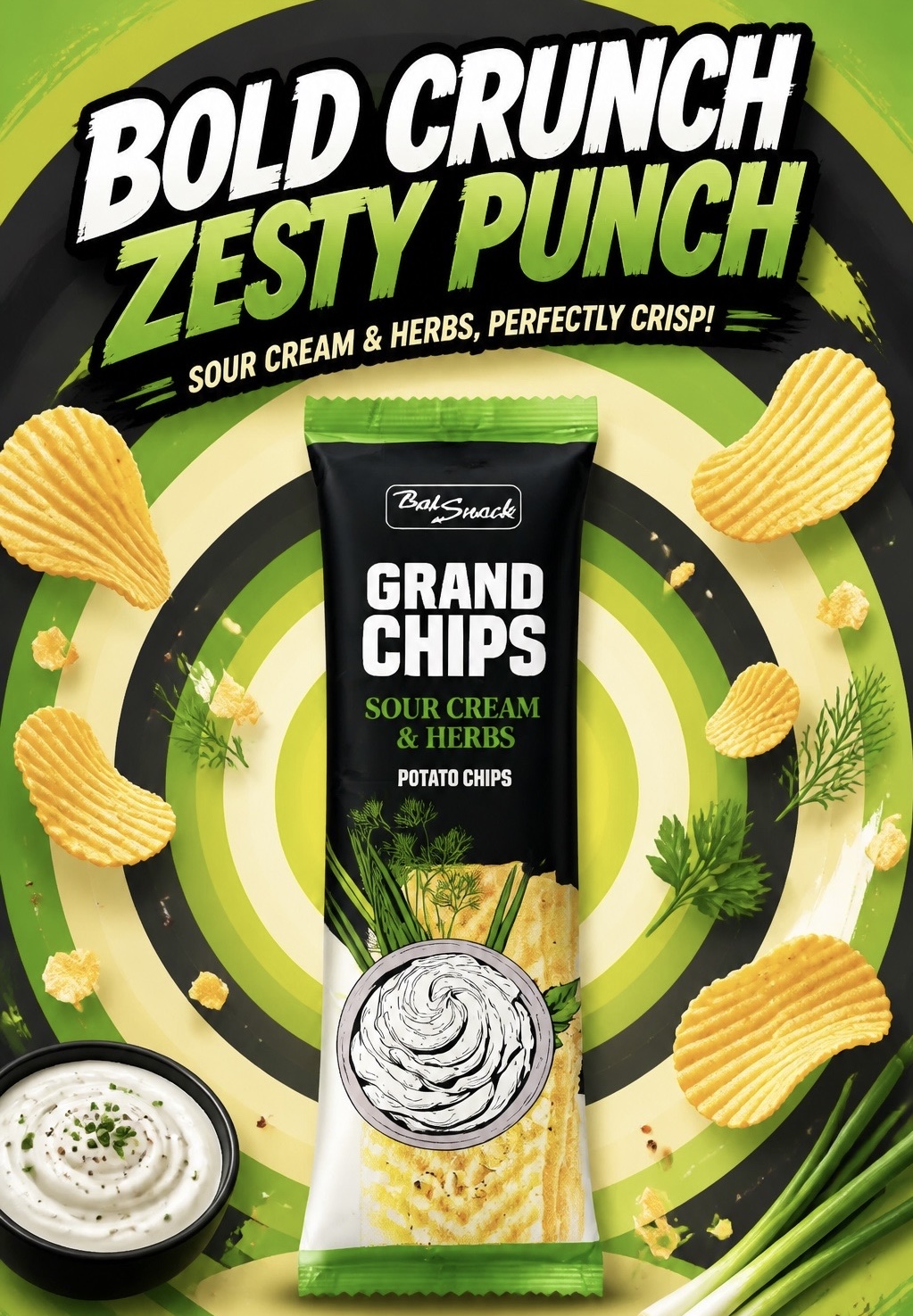 Grand Chips Sour Cream & Herbs 