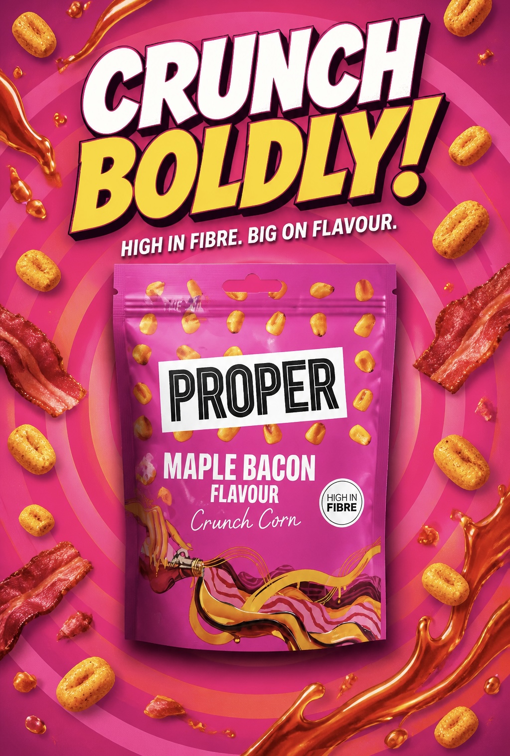 Maple Bacon Flavour Crunch Corn: